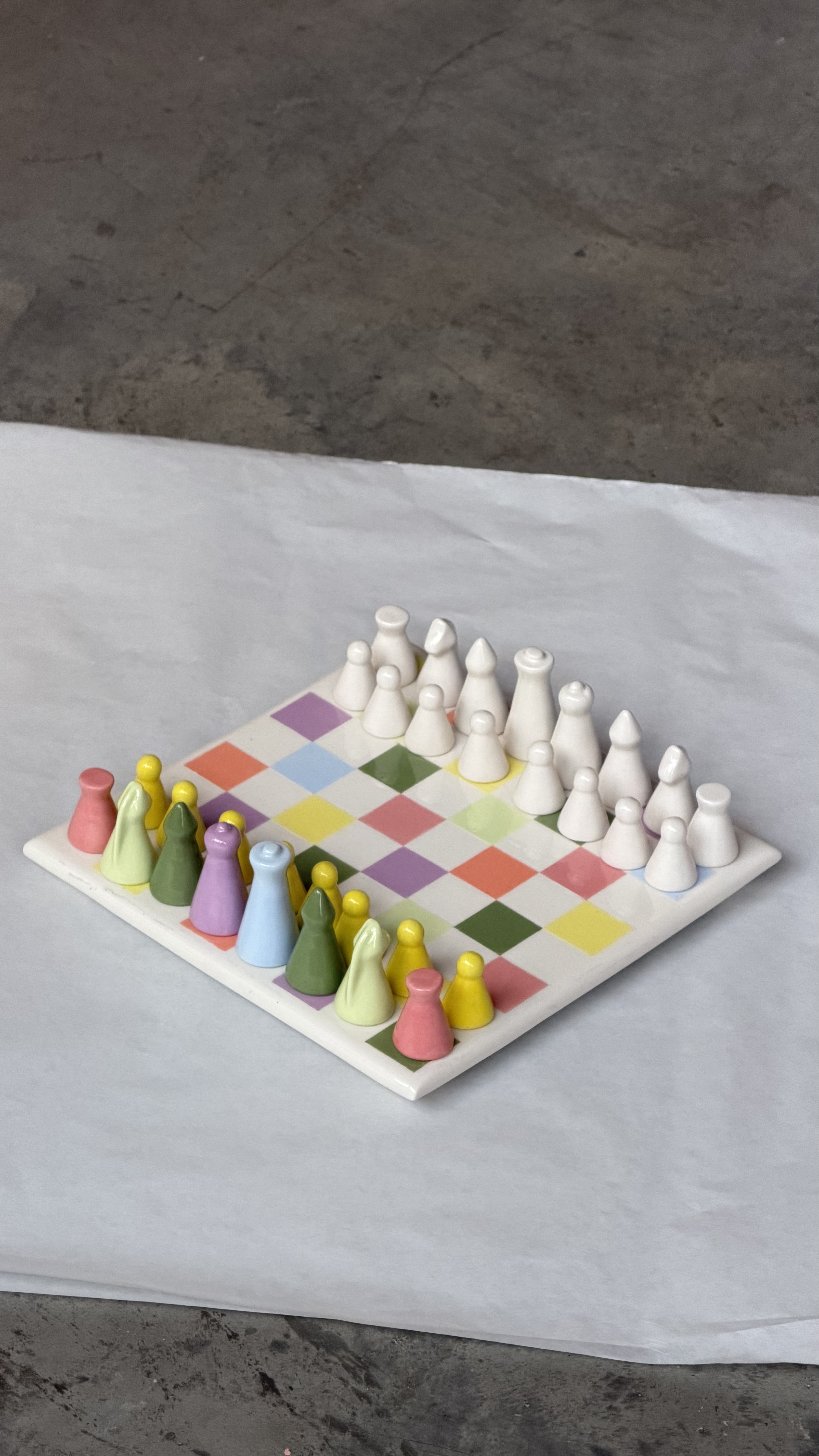 Ceramic Chess King piece — close up